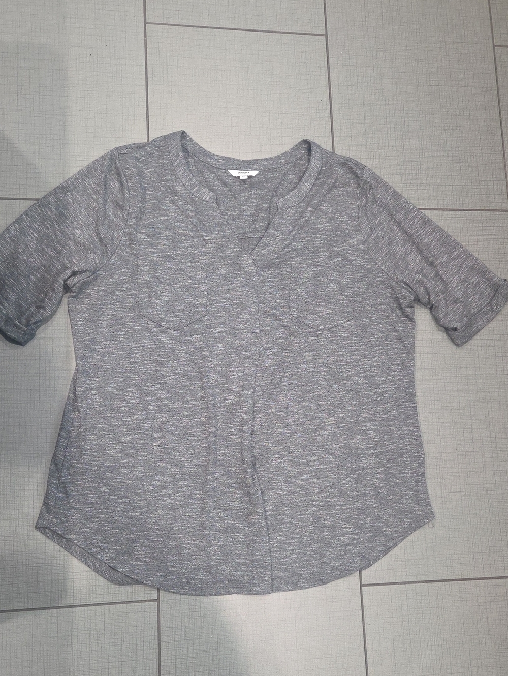 Sonoma Heather Gray Short-Sleeve Knit Top